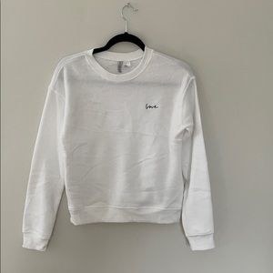 White crew neck